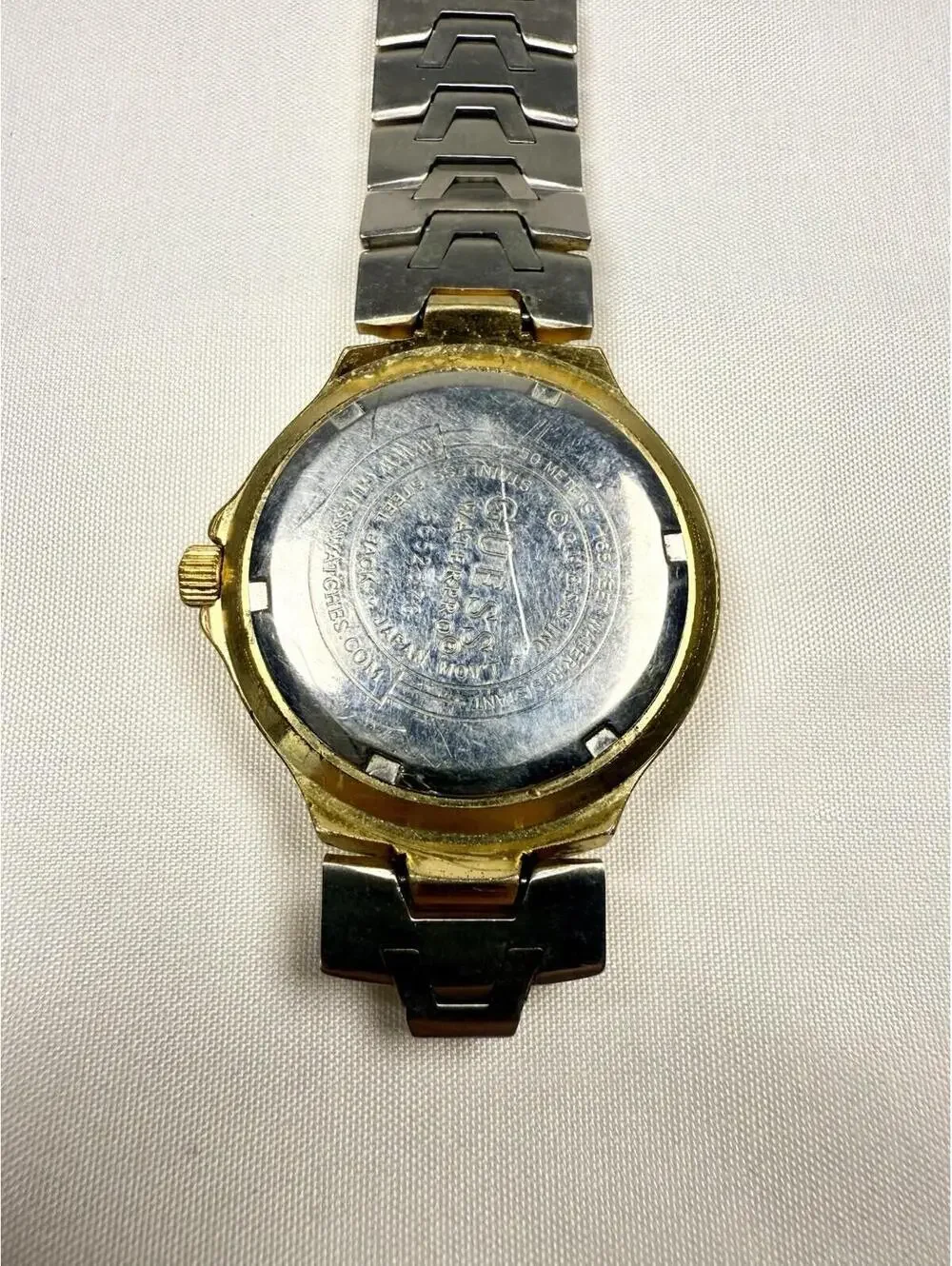 Guess Waterpro Mens Watch Stainless Steel G85305G Water Resistant Blue Face